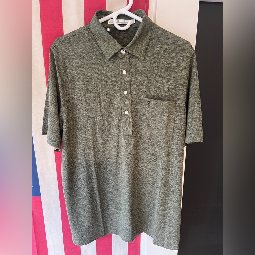 Criquet Lightweight Jersey Polo; Heather Green Large